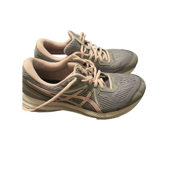 ASICS Women's Pink & Gray Lace-Up Gel Contend 7 Running Shoes Size 9.5 - Picture 7 of 15